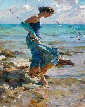 Girl In Sea paint by numbers