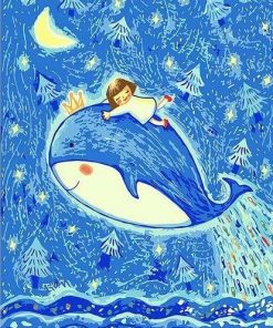 Girl With Whale paint by numbers