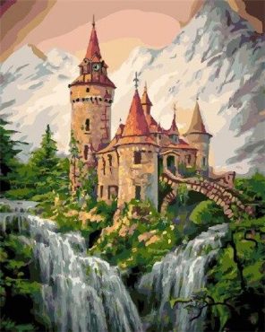 Mount Waterfall Castle paint by numbers