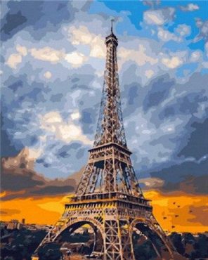 Paris Cloudy Sky paint by numbers