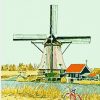 Pastoral Windmill paint by numbers
