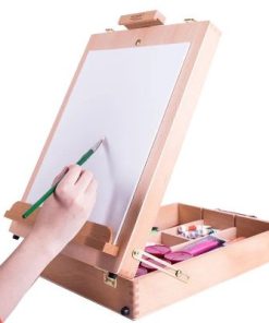 Portable Tabletop Wooden Easel For Paintings
