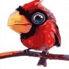 Red Parrot paint by numbers