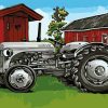 grey tractor paint by numbers