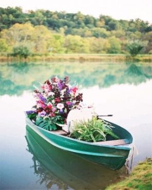 boat and flowers
