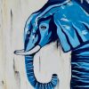 Abstract Blue Elephant paint by numbers