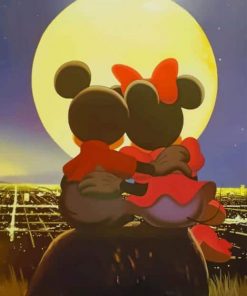 Minnie And Mickey Watching Moon paint by numbers