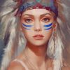 Native Girl paint by numbers