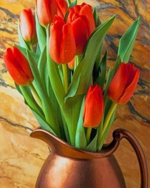 Red Tulips Photography paint by numbers