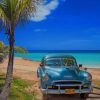 Cuba Beach And Car paint by numbers
