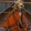 Dog With A Red Blanket In A Boat Paint By Numbers