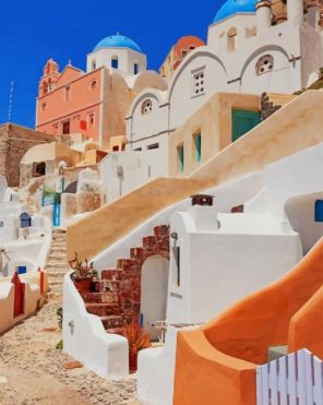 Santorini Greece Europe paint by numbers paint by numbers