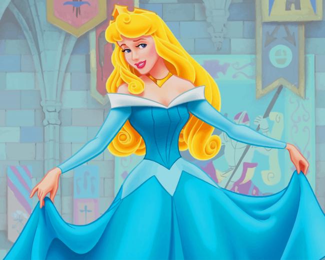 Sleeping Beauty Princess paint by number