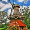 Windmill Water Mill paint by numbers