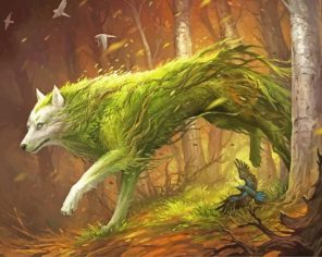 Forest Wolf paint by numbers