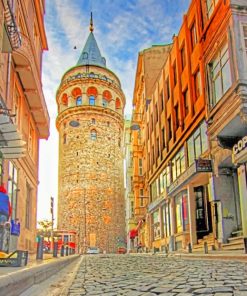 Galata Tower paint by numbers