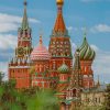 St Basils Catherdal Moscow Russia paint by numbers