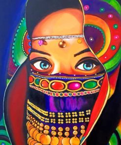 Aesthetic Colorful Woman Paint by numbers