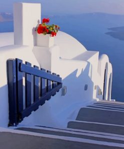 Aesthetic Santorini Architecture paint by numbers