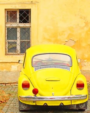 Aesthetic Yellow Volkswagen paint by numbers