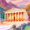 Ancient Greece Architecture paint by numbers