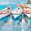 Vintage Boats paint by numbers