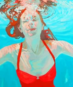Lady Underwater paint by numbers