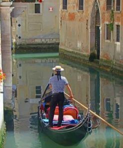 Man On A Boat In Italy paint by numbers