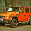 Orange Mercedes Benz G63 paint by numbers