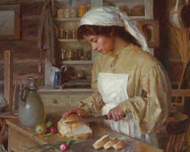 Woman In The Kitchen paint by numbers