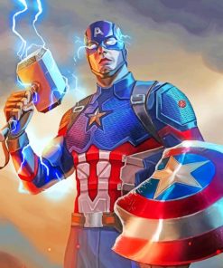 Captain America paint by numbers