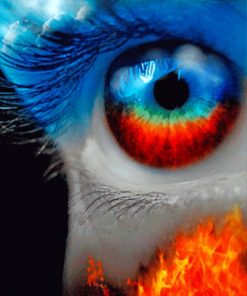 Fire And Ice Eye paint by numbers