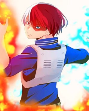 Fire And Ice Shoto Todoroki paint by numbers