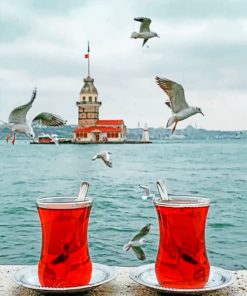 Istanbul's Red Tea Paint by numbers