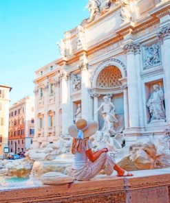 Trevi Fountain Italy Paint by numbers