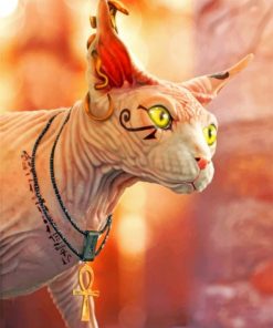 Aesthetic Egyptian Cat Paint by numbers