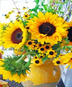 Aesthetic Sunflowers paint by numbers