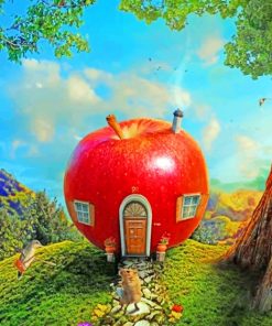 Apple House Paint by numbers