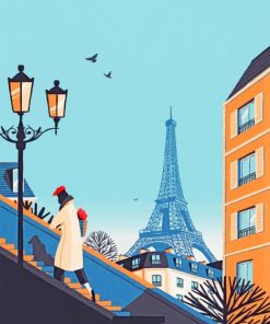 Paris Illustration paint by numbers