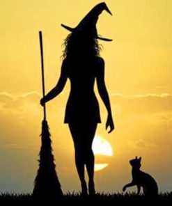 Witch Silhouette paint by numbers