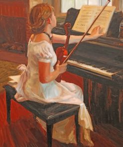 Classic Violinist Girl paint by number