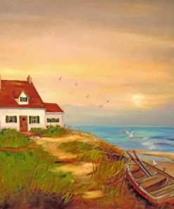 Cottage By the sea paint by number