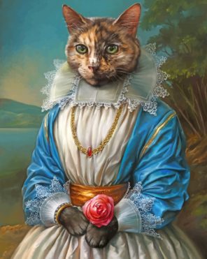 Royal cat Art paint by number