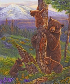 bear and cubs paint by numbers