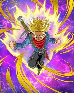 super saiyan trunks paint by numbers