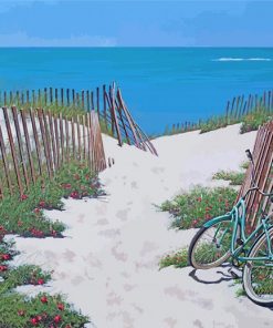 Bike In Beach Sand paint by numbers
