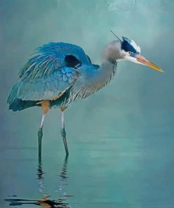 Blue Heron paint by number