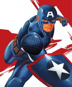 Captain America paint by number