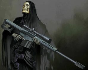 Death with a rifle paint by number