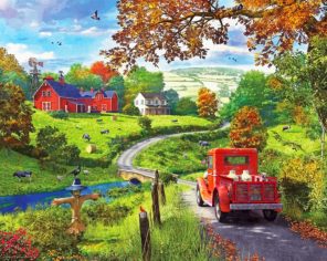 Nature Farm Scenery paint by numbers
